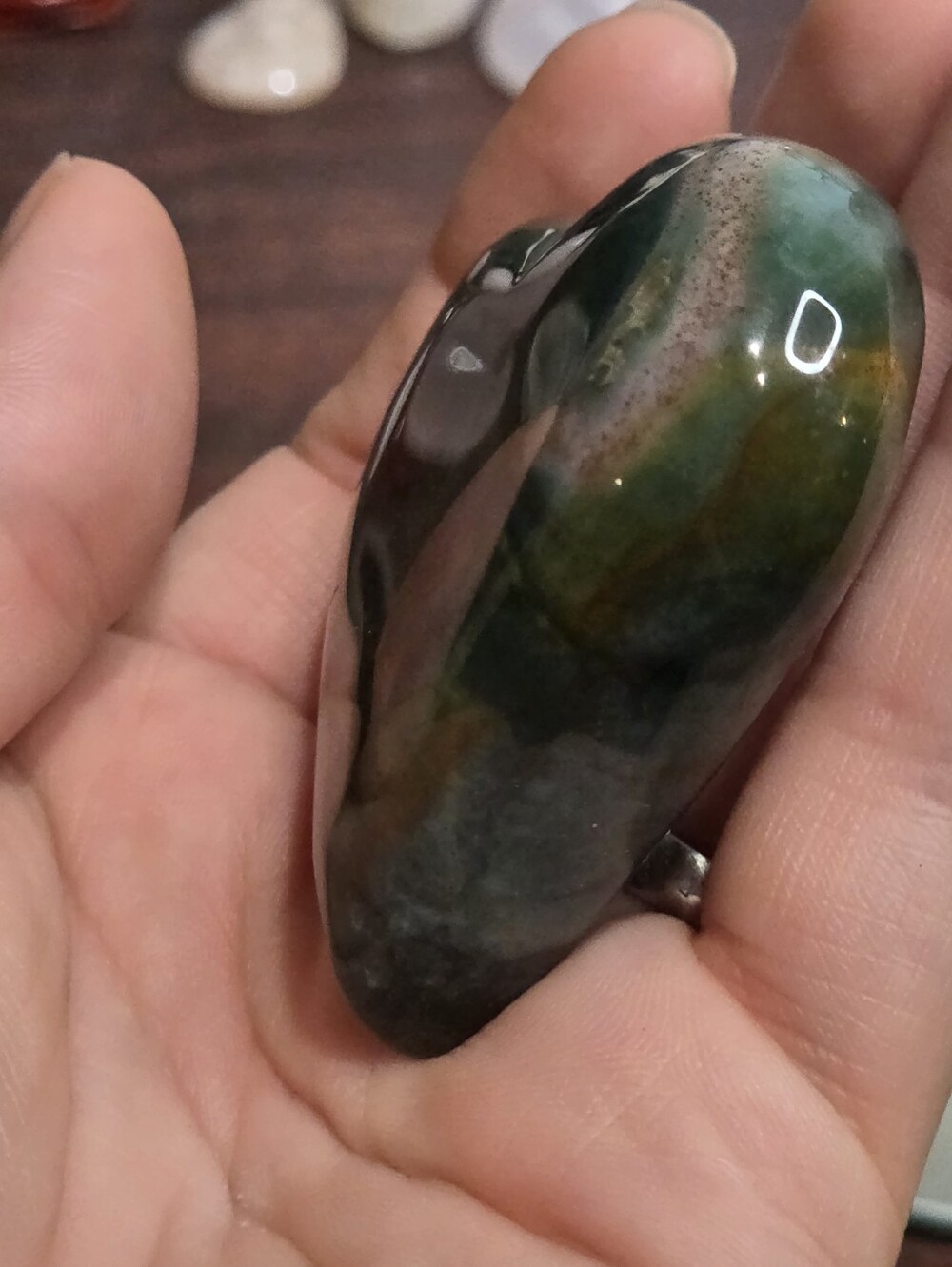 Ocean Jasper Heart - Picture 2 of 8